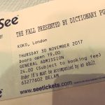 Unused The Fall ticket for cancelled Koko gig