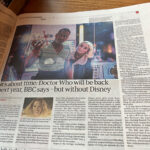 Appearing on Good Morning Scotland talking about Doctor Who