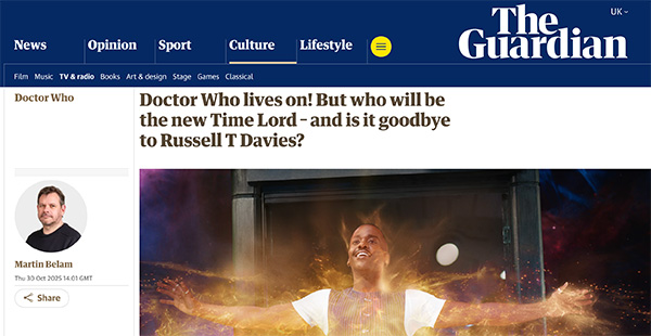 Article about the return of Doctor Who in 2026