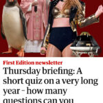 Help yourself to the First Edition quiz of the year 2025